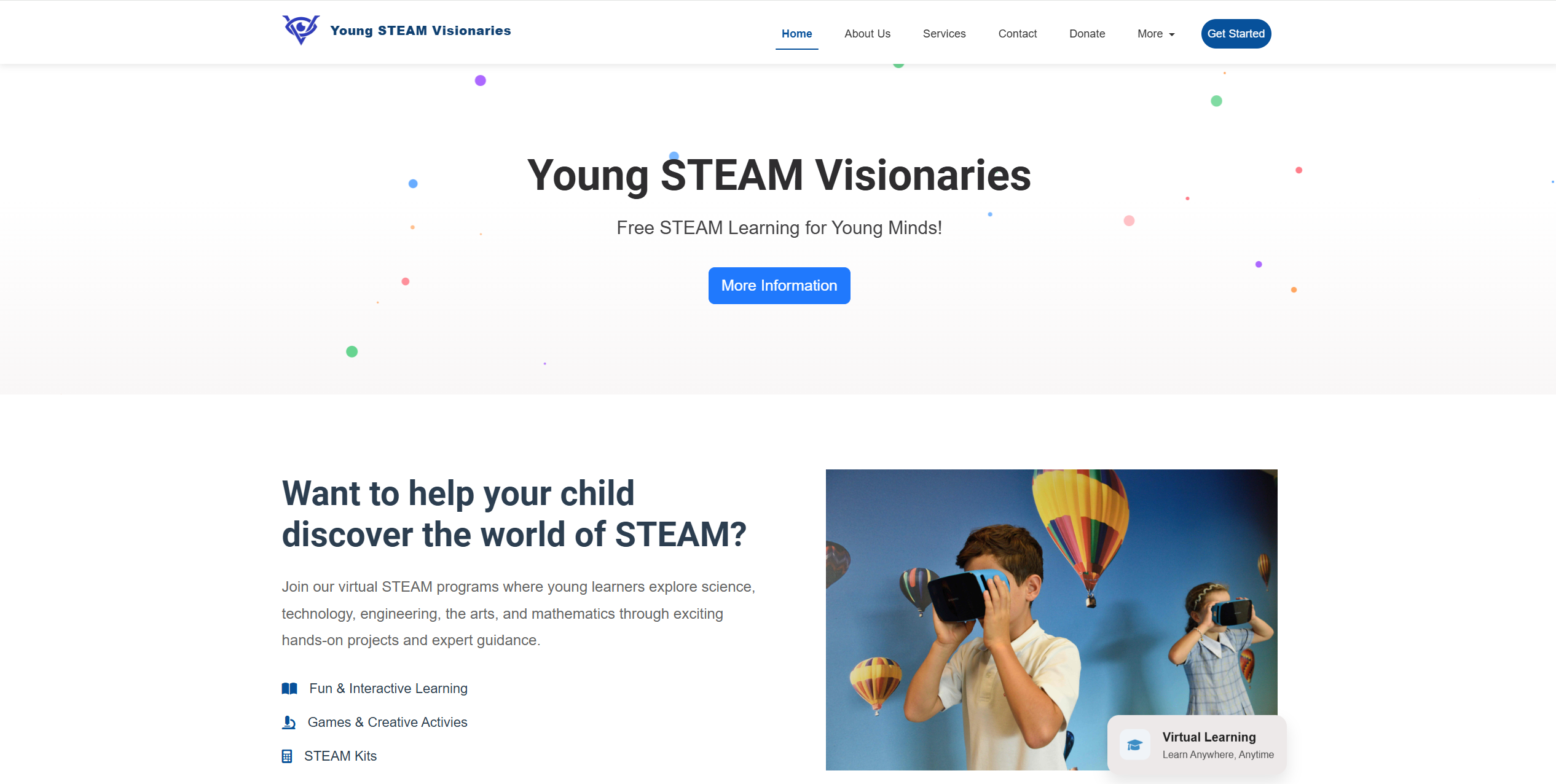 Young STEAM Visionaries Website